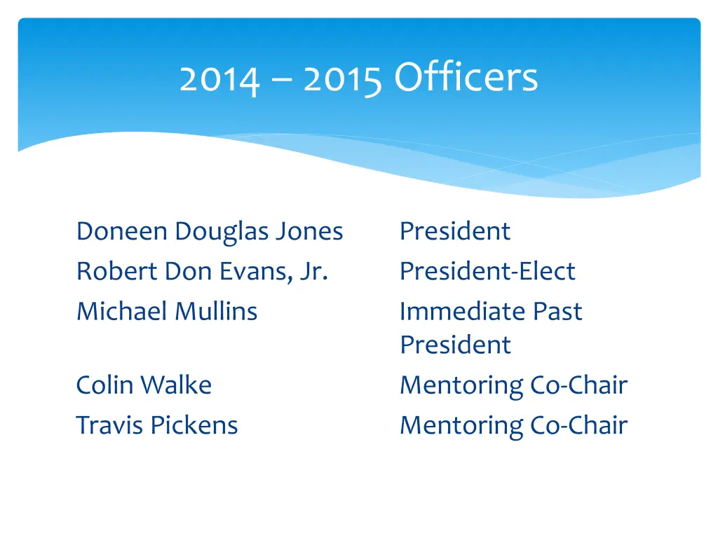 2014 2015 officers