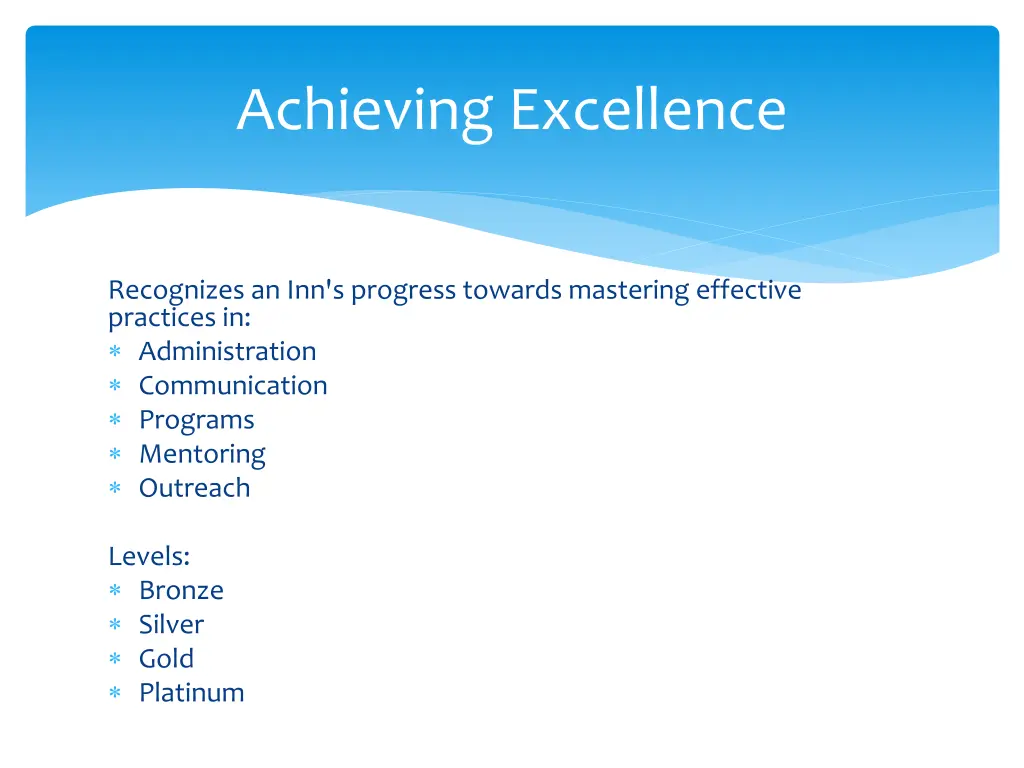 achieving excellence