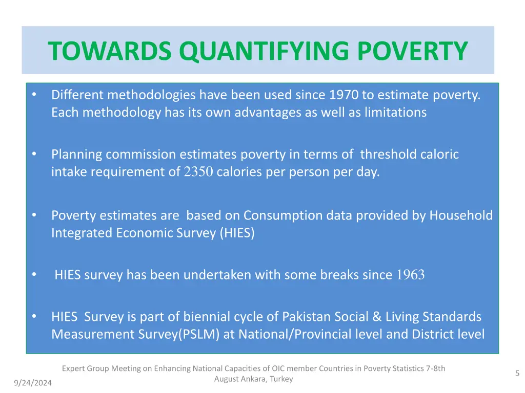 towards quantifying poverty