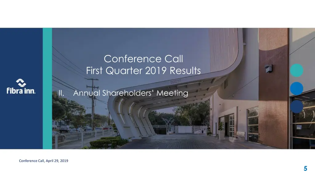 conference call first quarter 2019 results 1