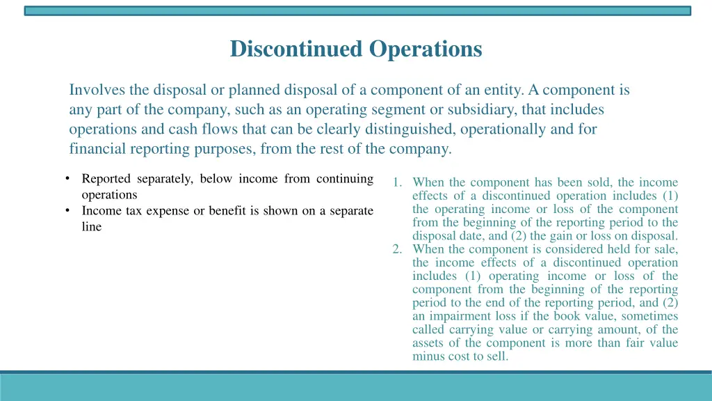 discontinued operations