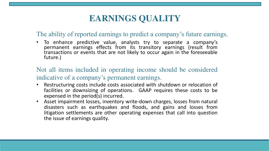 earnings quality