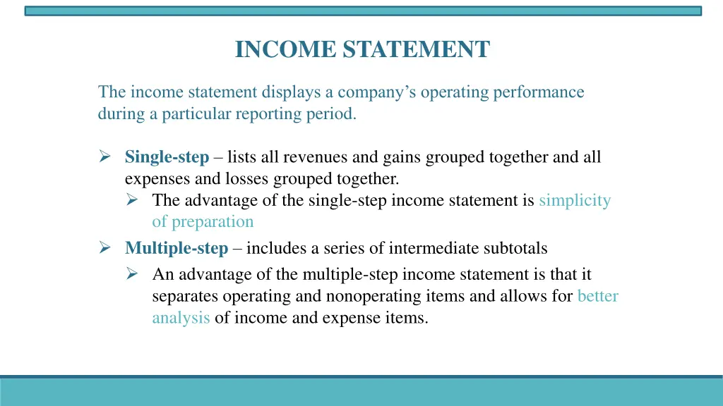 income statement