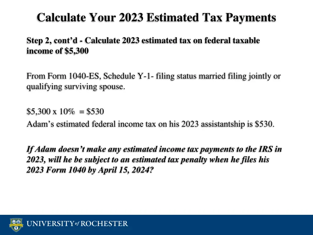 calculate your 2023 estimated tax payments 25