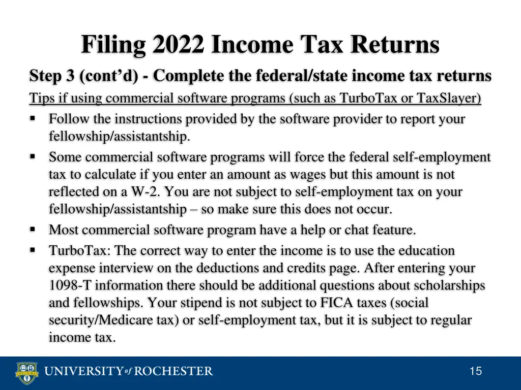 filing 2022 income tax returns step 3 cont