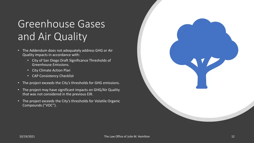 greenhouse gases and air quality