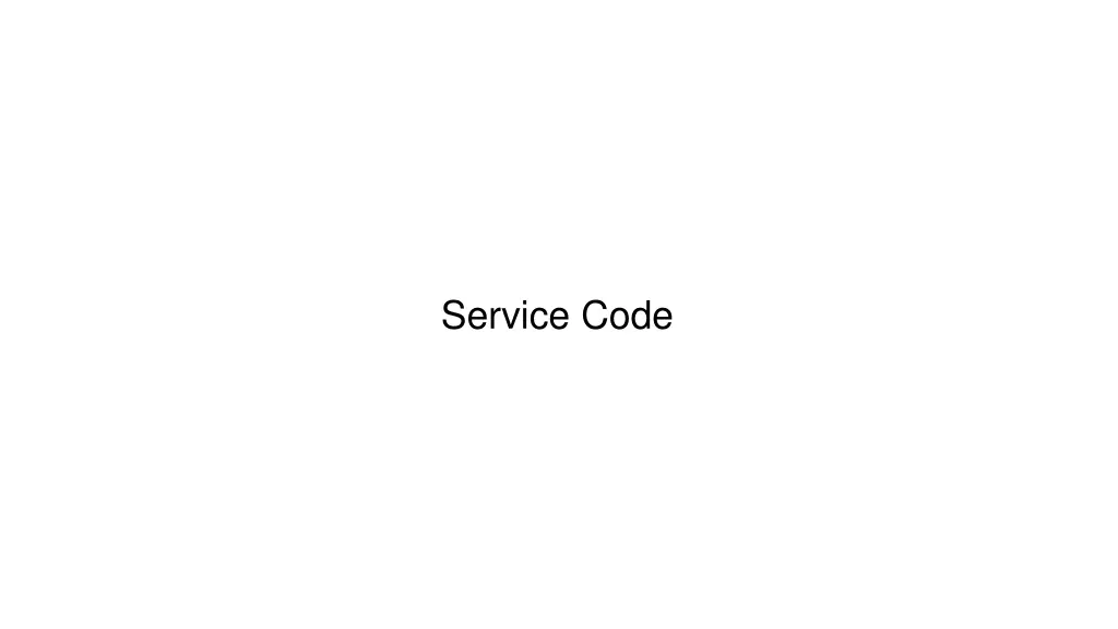 service code