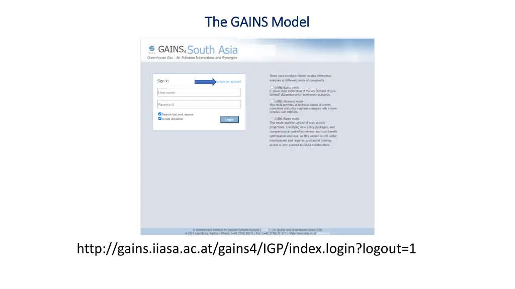 the gains model the gains model 1