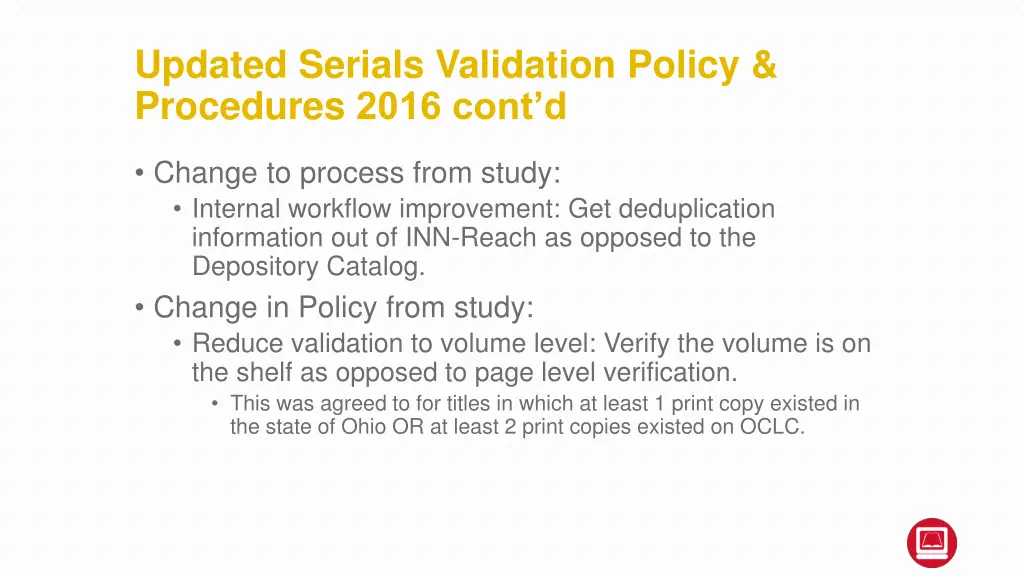 updated serials validation policy procedures 2016 1