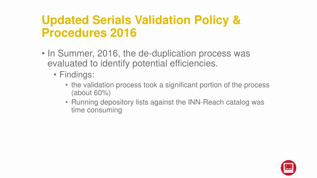 updated serials validation policy procedures 2016