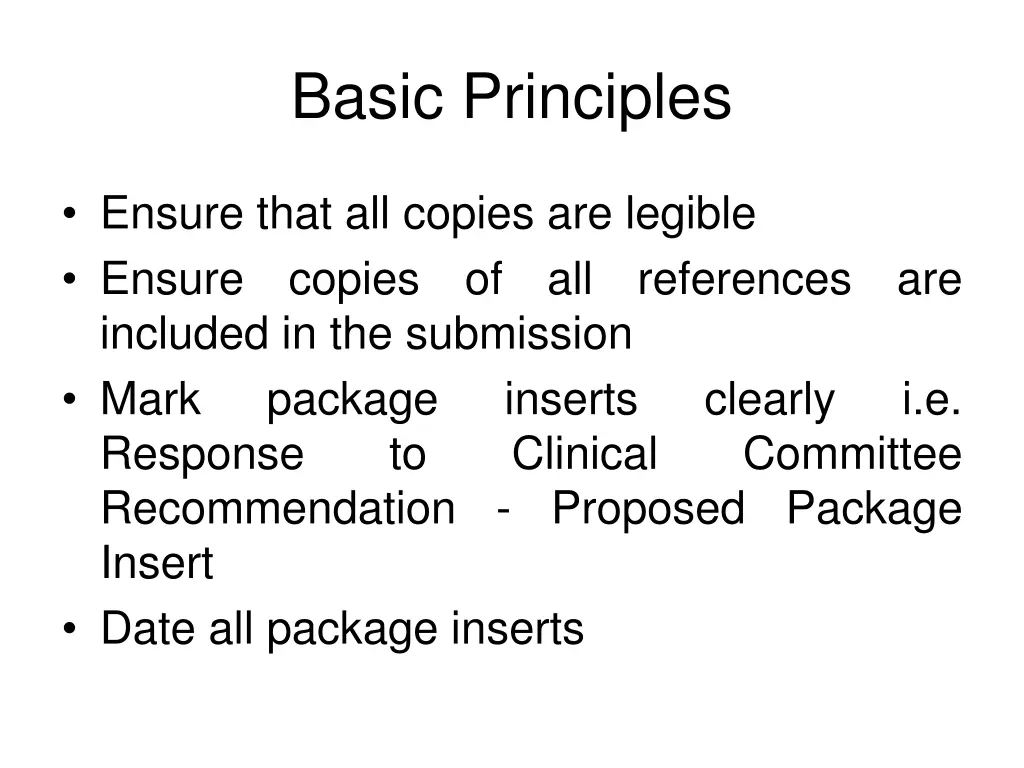 basic principles