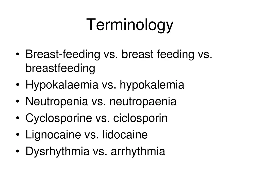 terminology 1