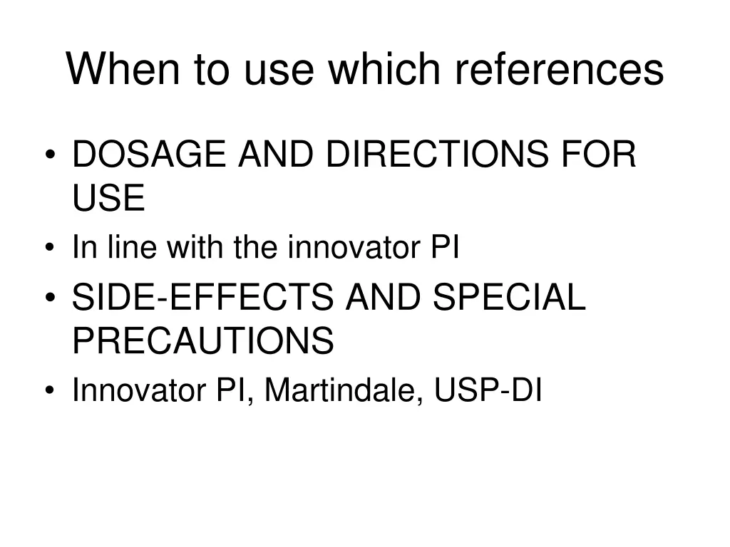 when to use which references 1