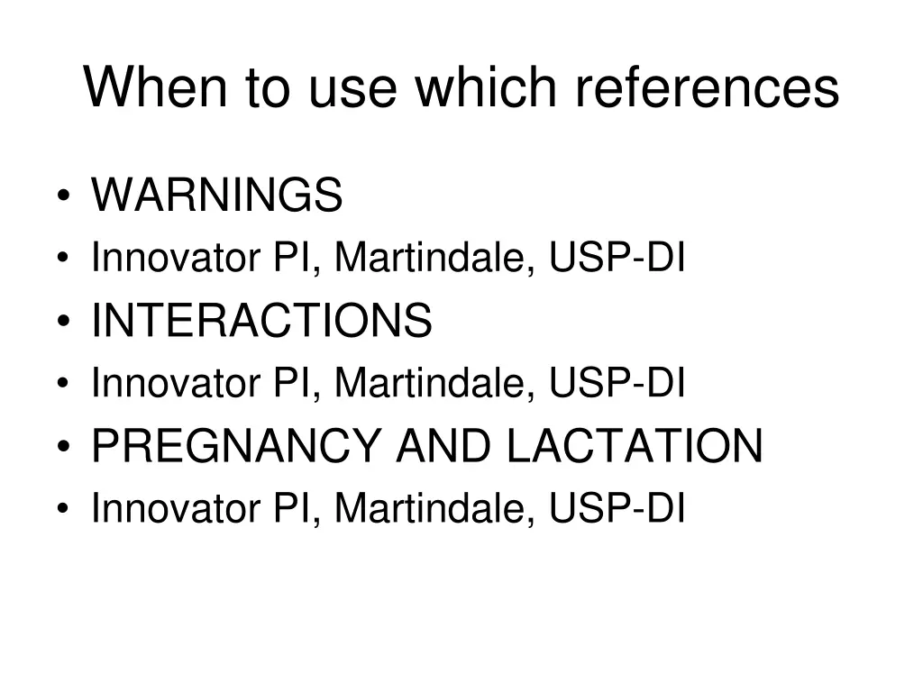 when to use which references