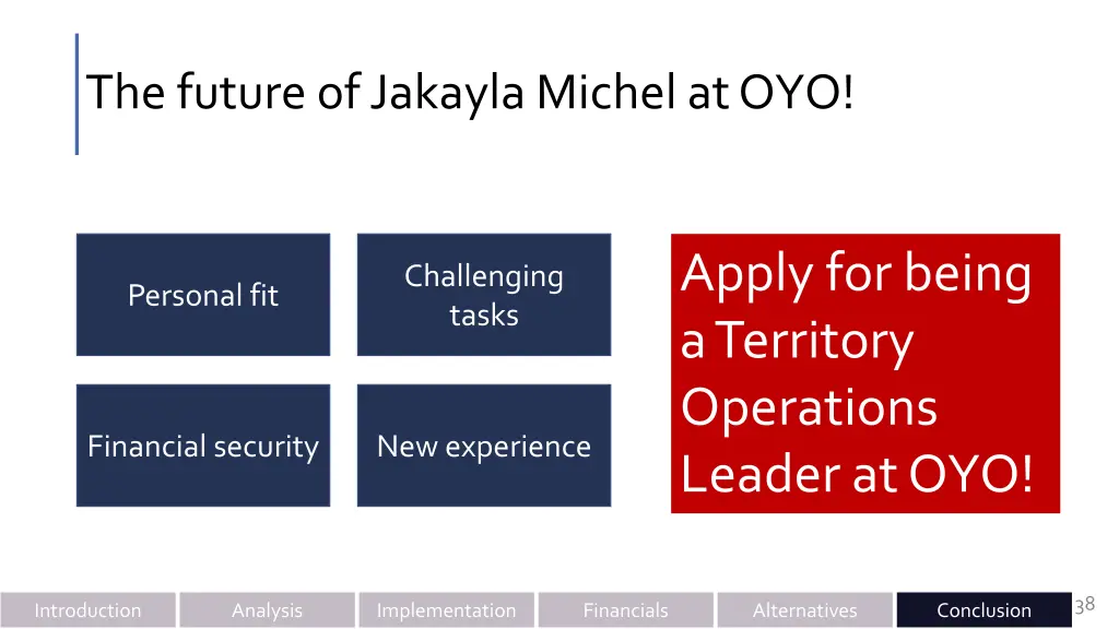 the future of jakayla michel at oyo