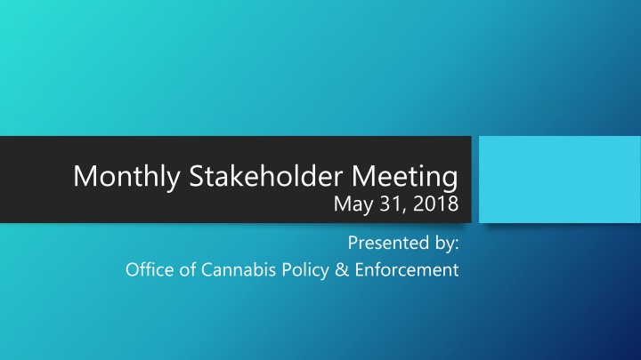 monthly stakeholder meeting