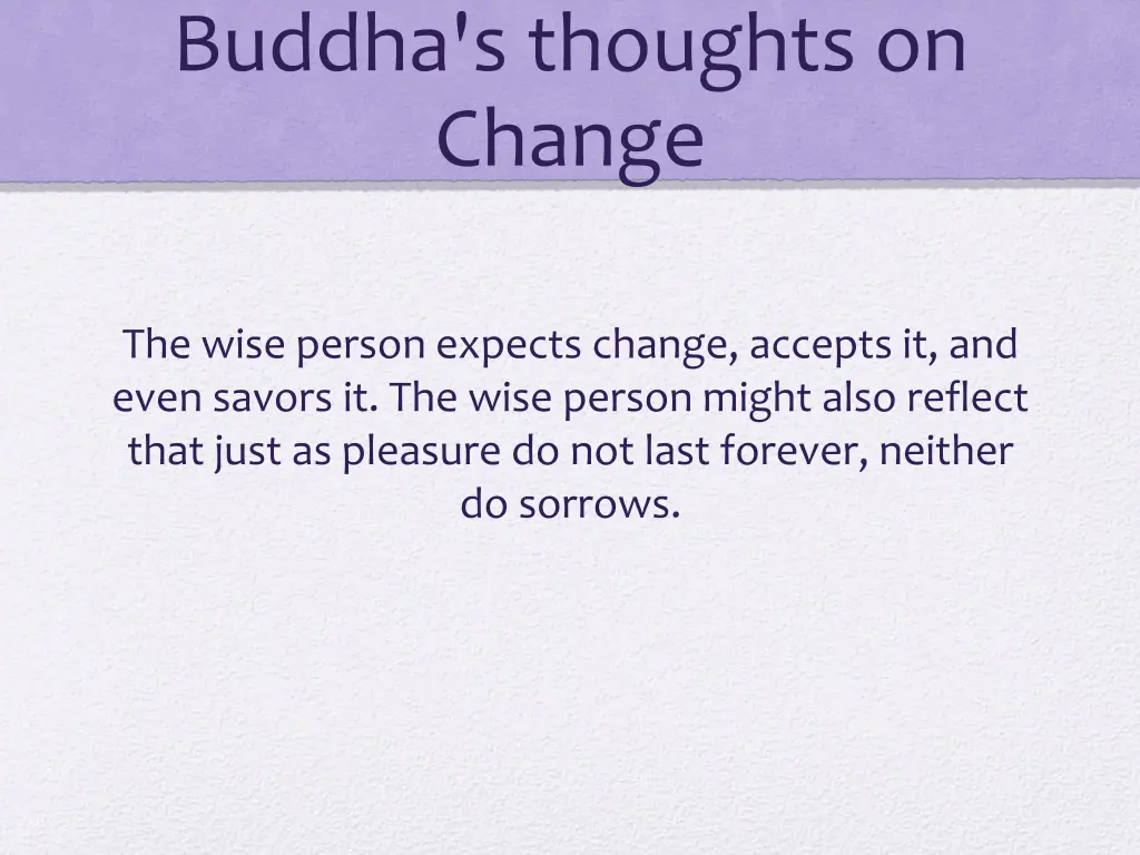 buddha s thoughts on change