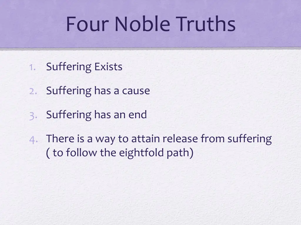 four noble truths