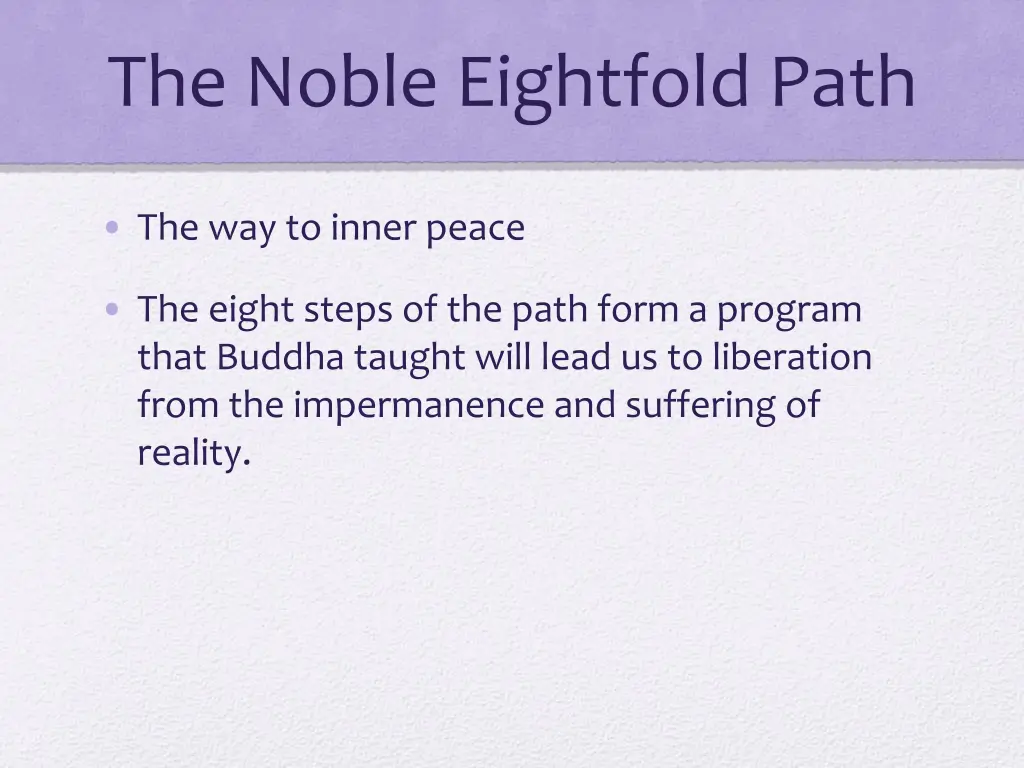 the noble eightfold path