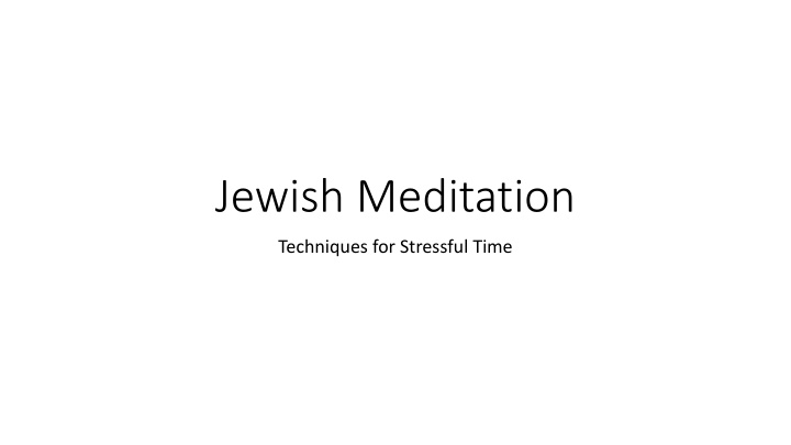 jewish meditation