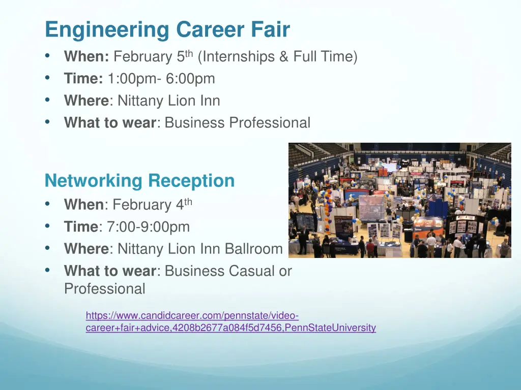 engineering career fair when february