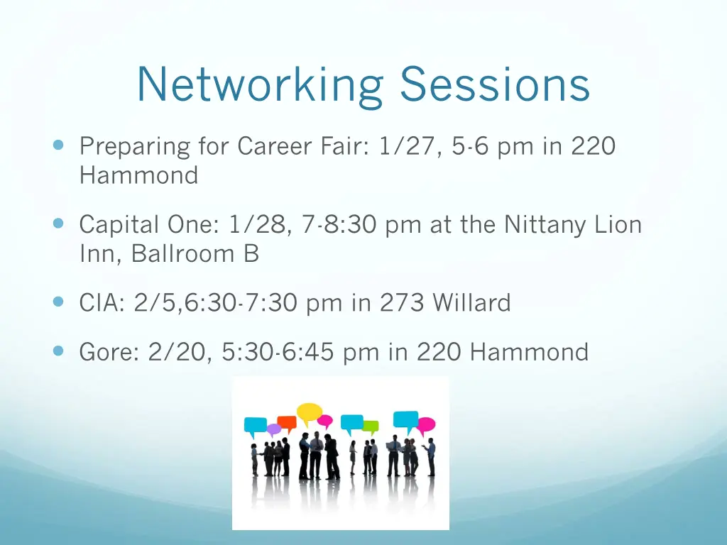 networking sessions