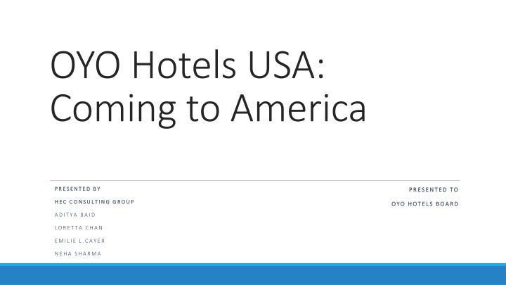 oyo hotels usa coming to america