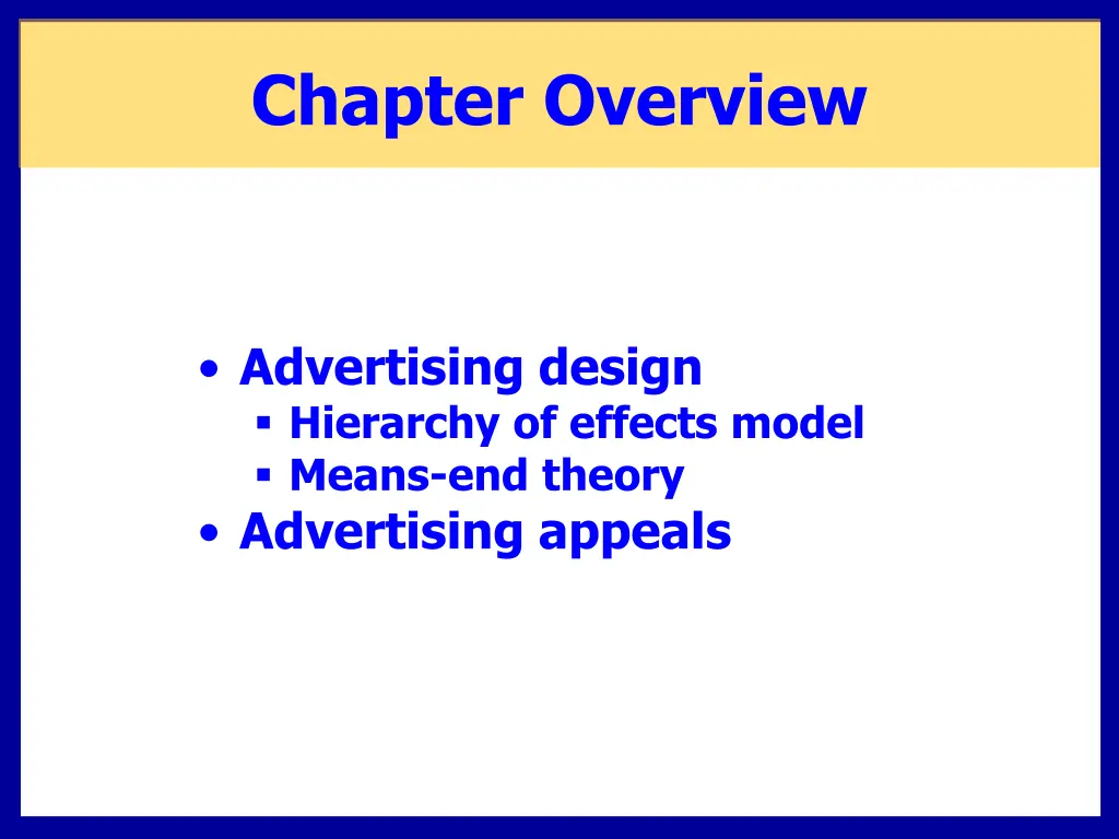 chapter overview