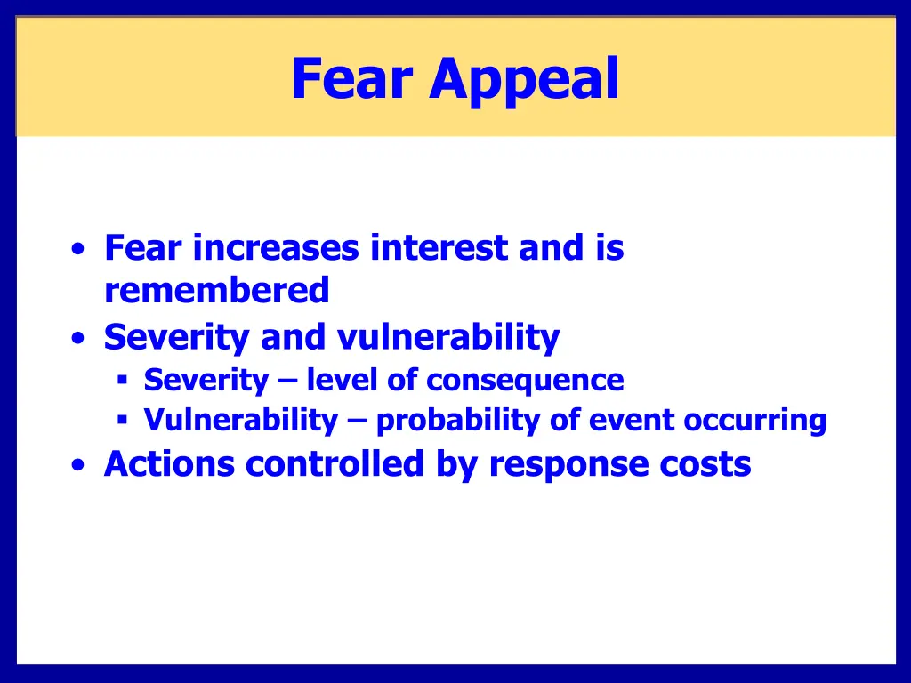 fear appeal