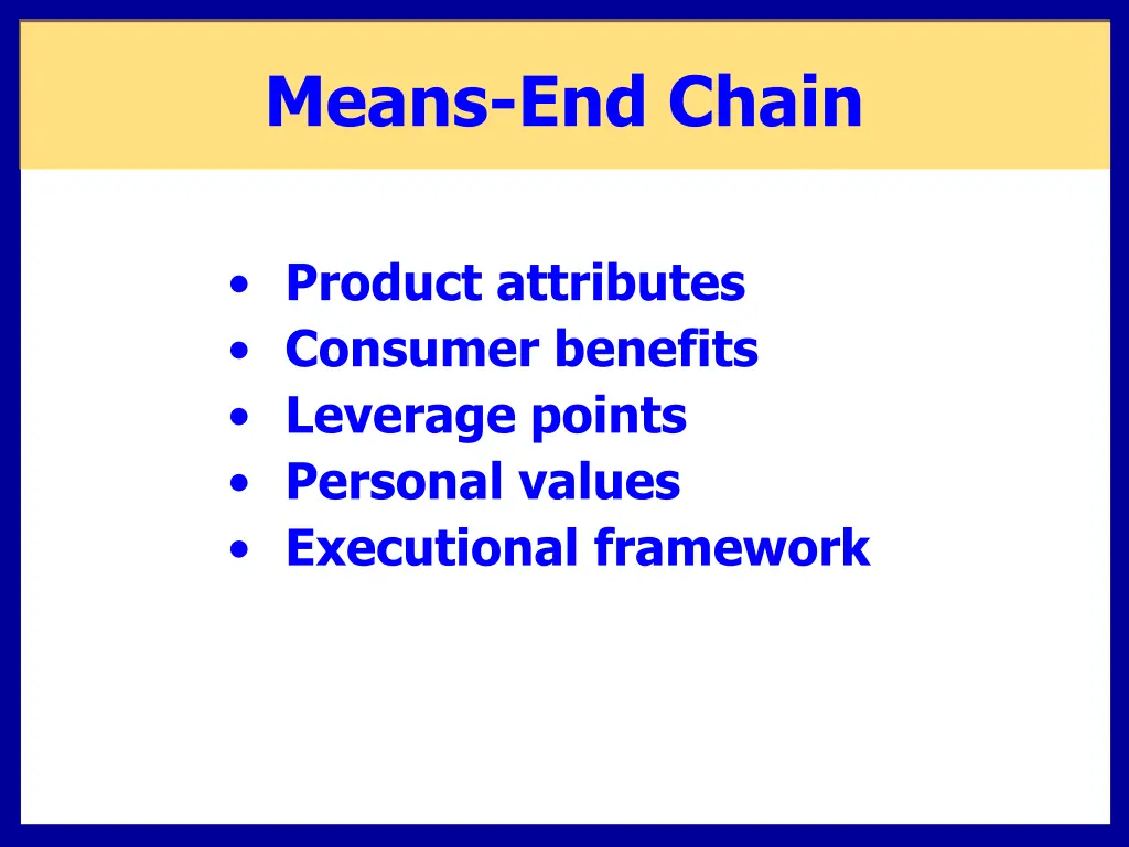 means end chain