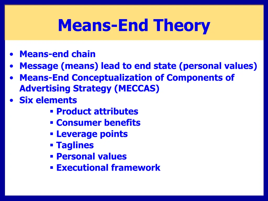 means end theory