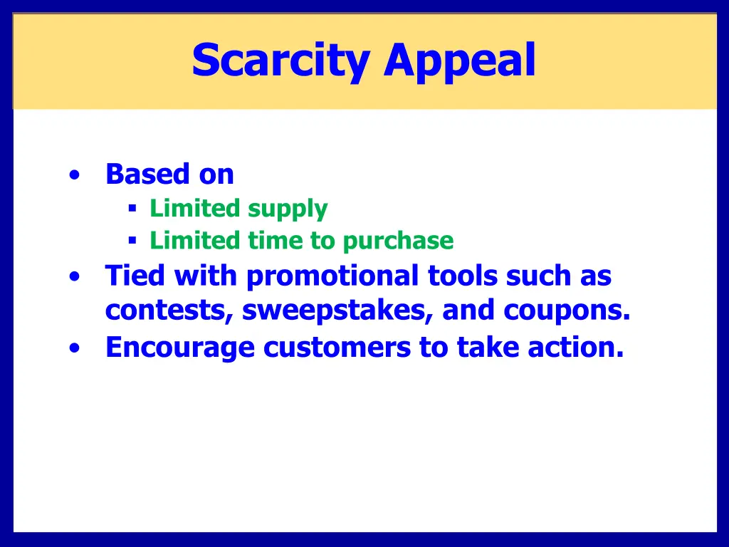 scarcity appeal