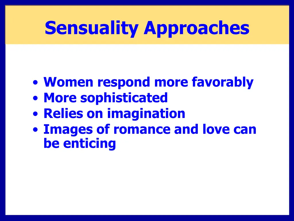 sensuality approaches