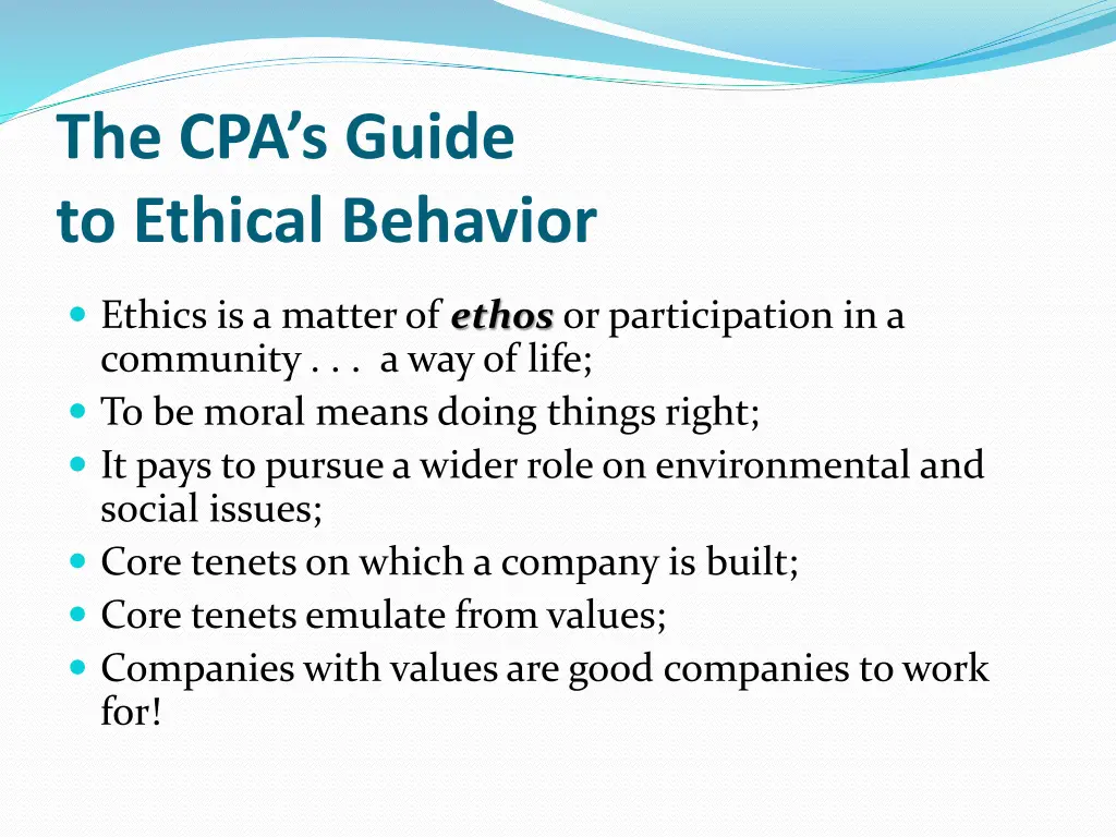 the cpa s guide to ethical behavior 3