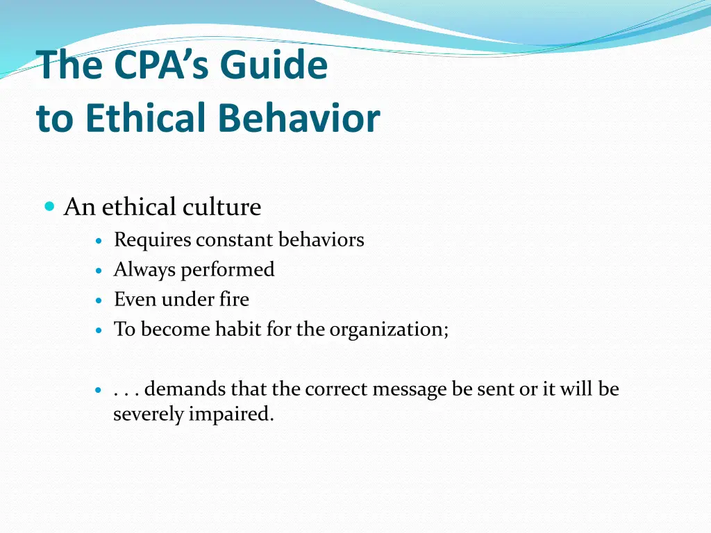 the cpa s guide to ethical behavior 8