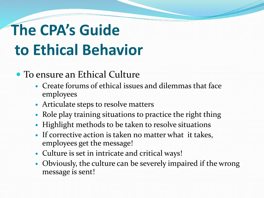 the cpa s guide to ethical behavior 9