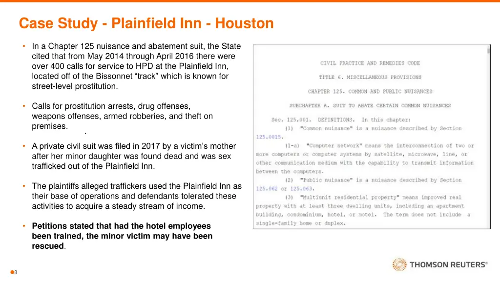 case study plainfield inn houston