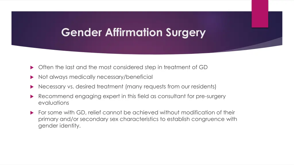 gender affirmation surgery