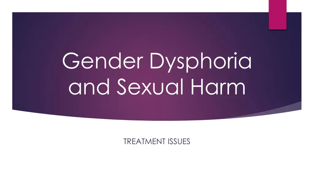 gender dysphoria and sexual harm