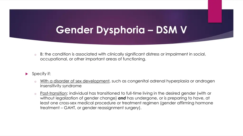 gender dysphoria dsm v 1