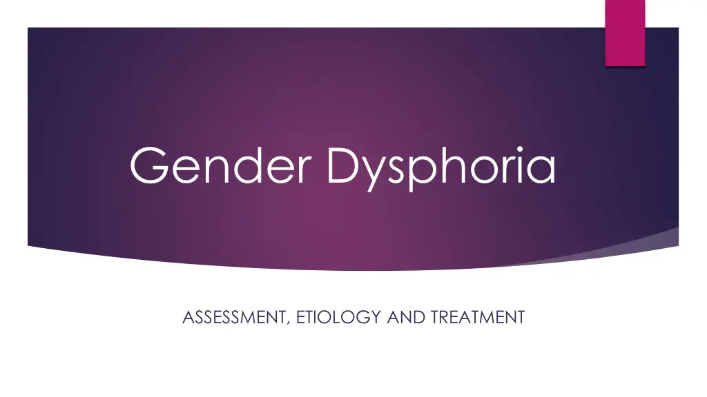 gender dysphoria