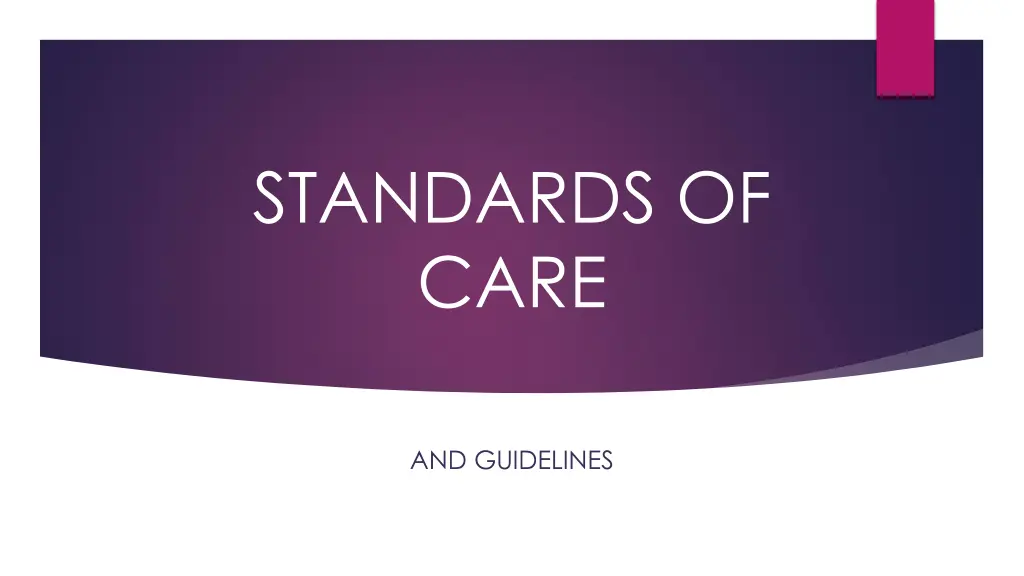 standards of care