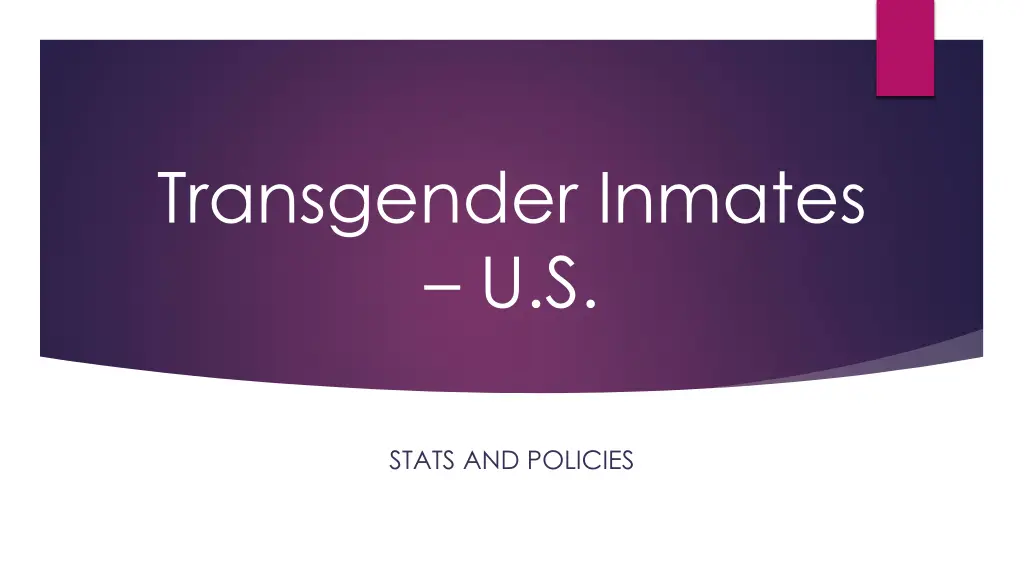 transgender inmates u s