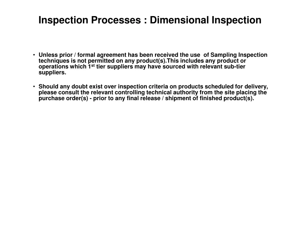 inspection processes dimensional inspection 1