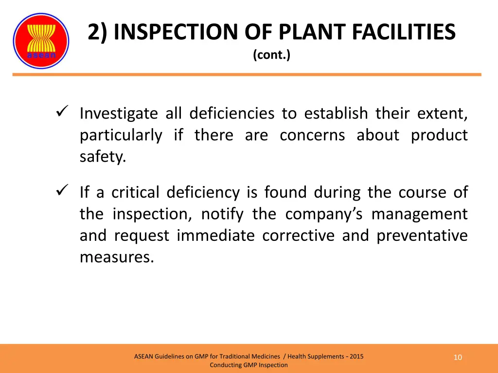 2 inspection of plant facilities cont 1