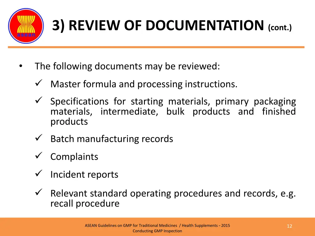 3 review of documentation cont