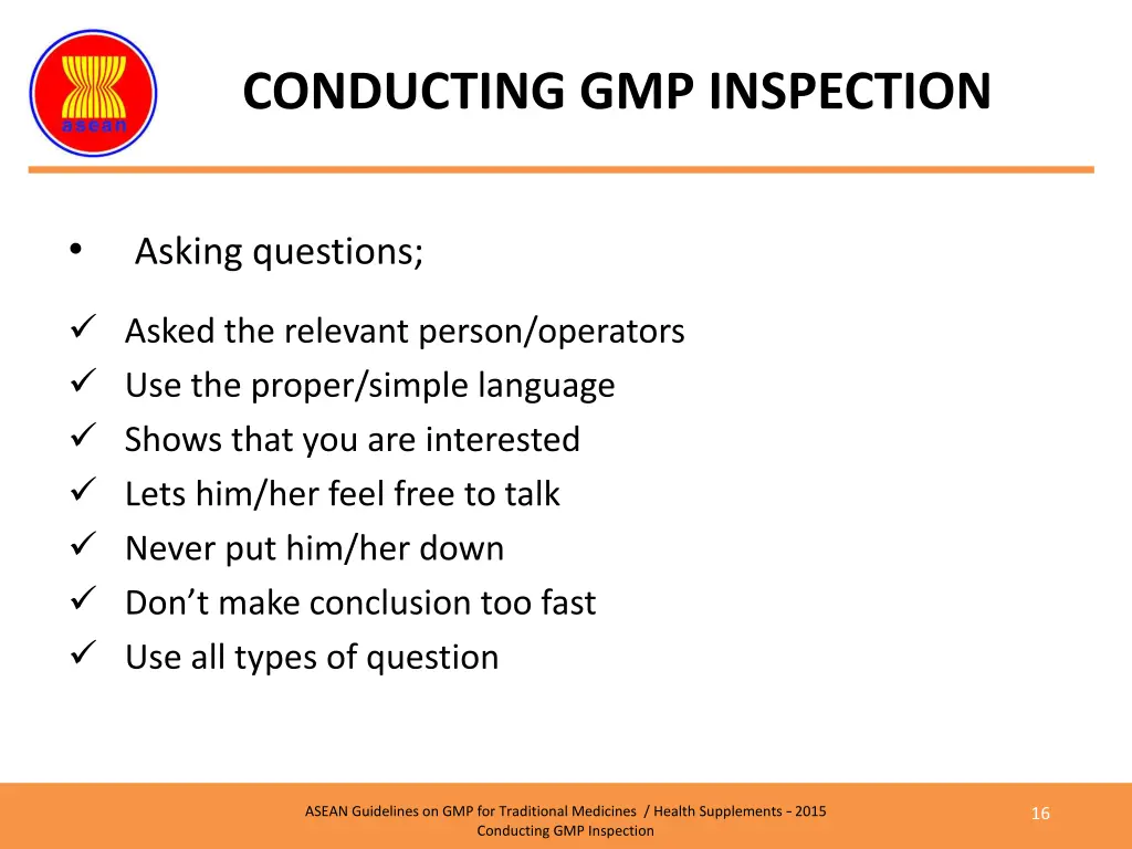 conducting gmp inspection 2