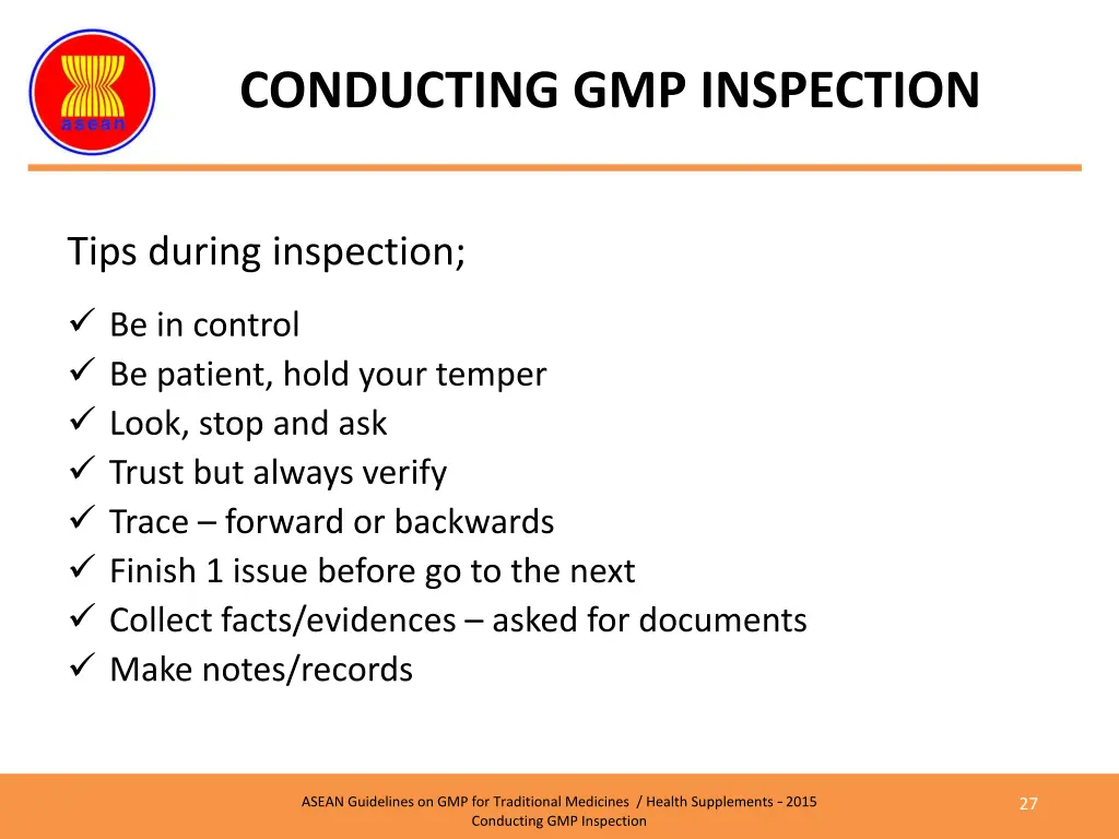 conducting gmp inspection 5