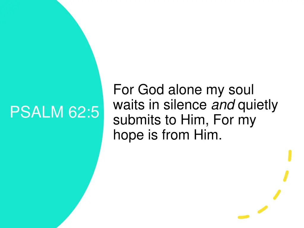 for god alone my soul waits in silence