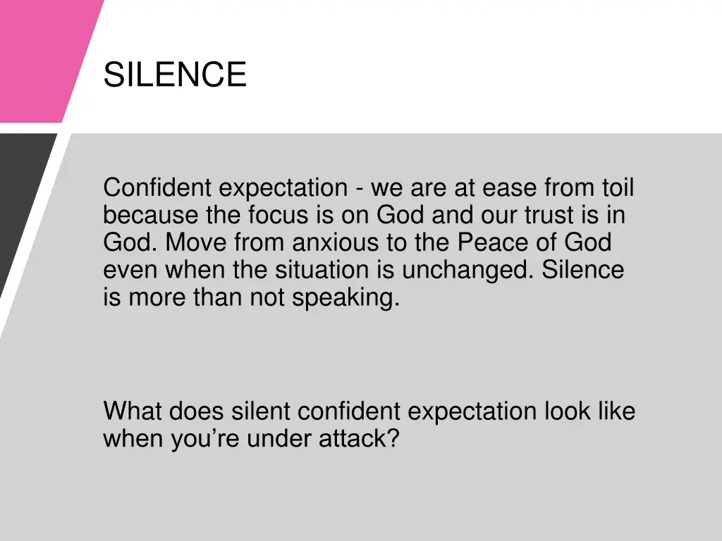 silence 1